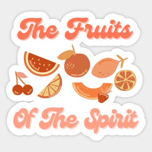 The Fruits of The Spirit - Christian Bible Verse Design Sticker